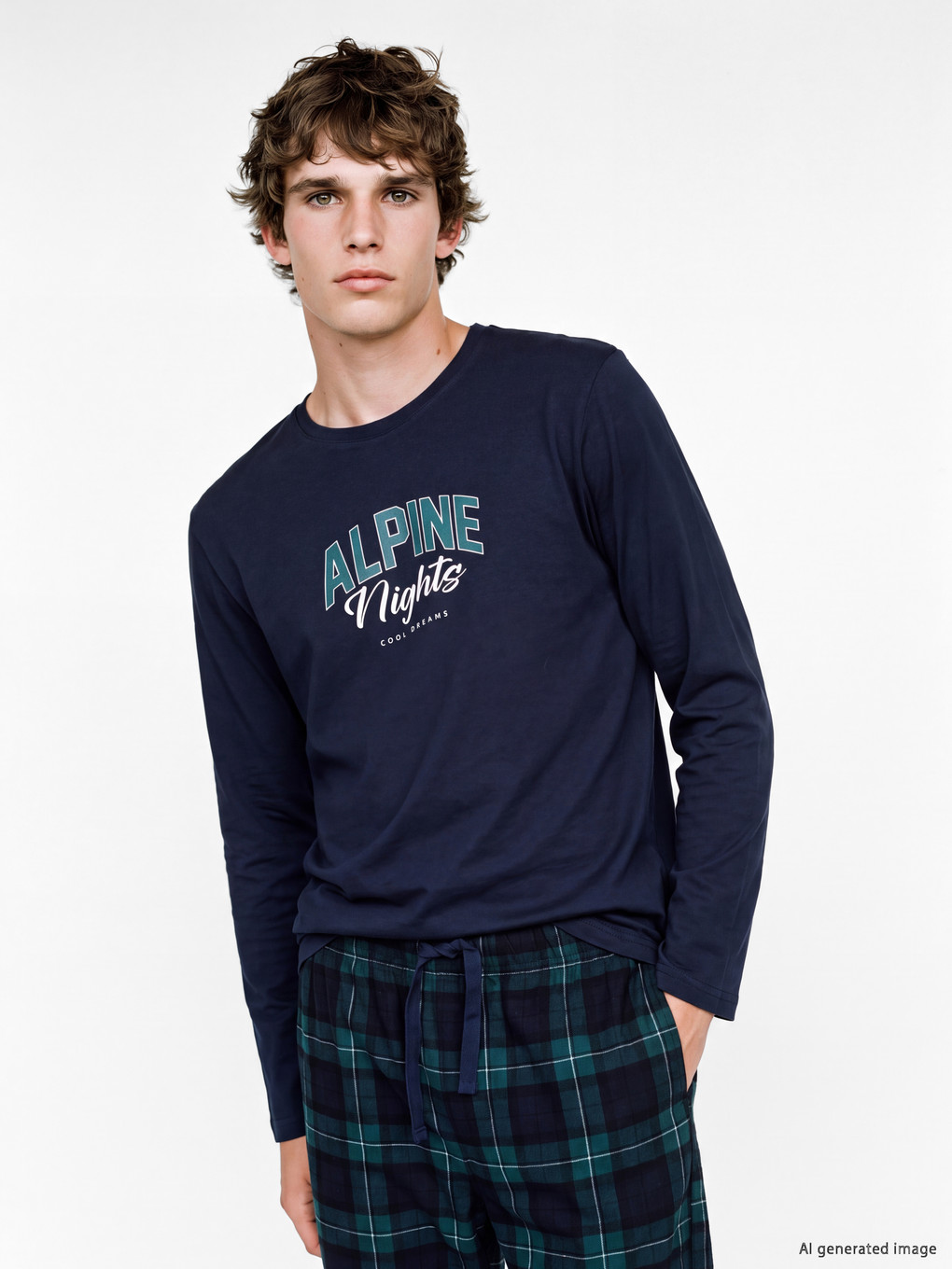 Printed Men's Pyjamas Set-1