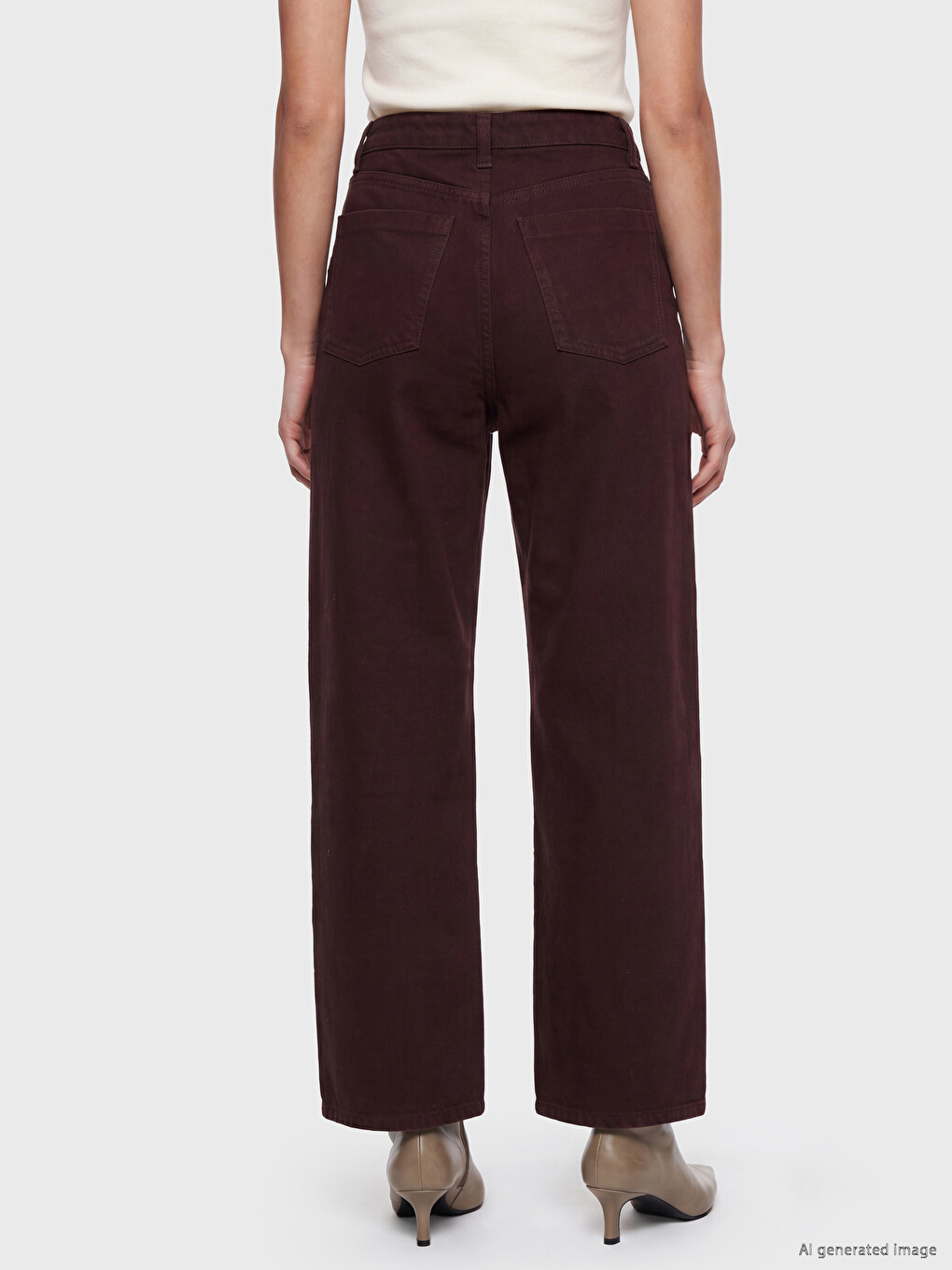 High Waist Baggy Fit Women's Jeans-3