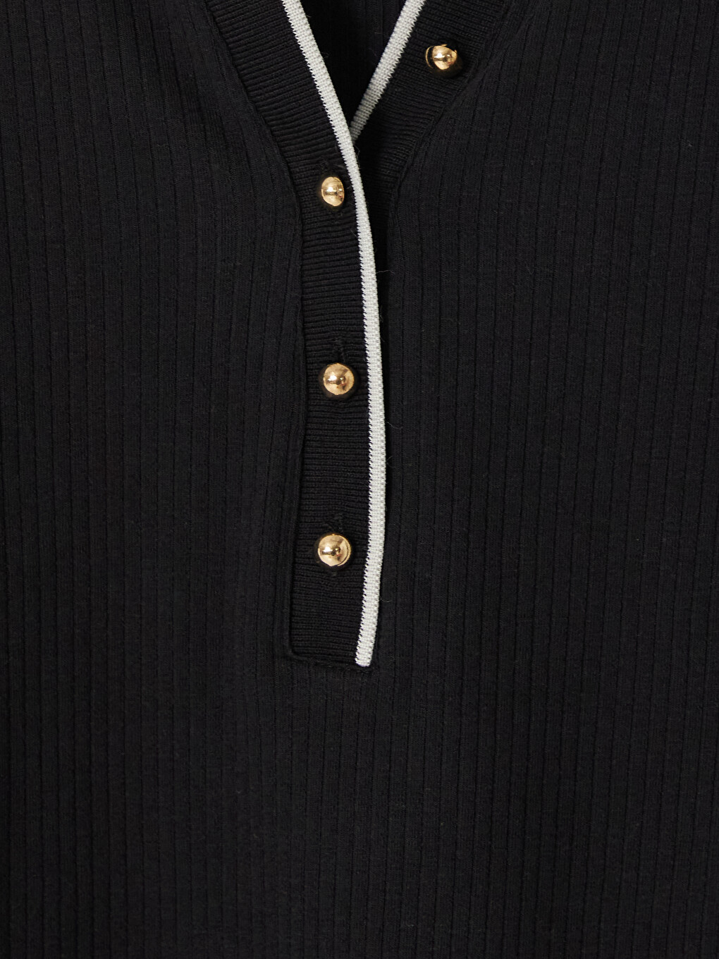 Siyah Polo Yaka Kadın Body-2