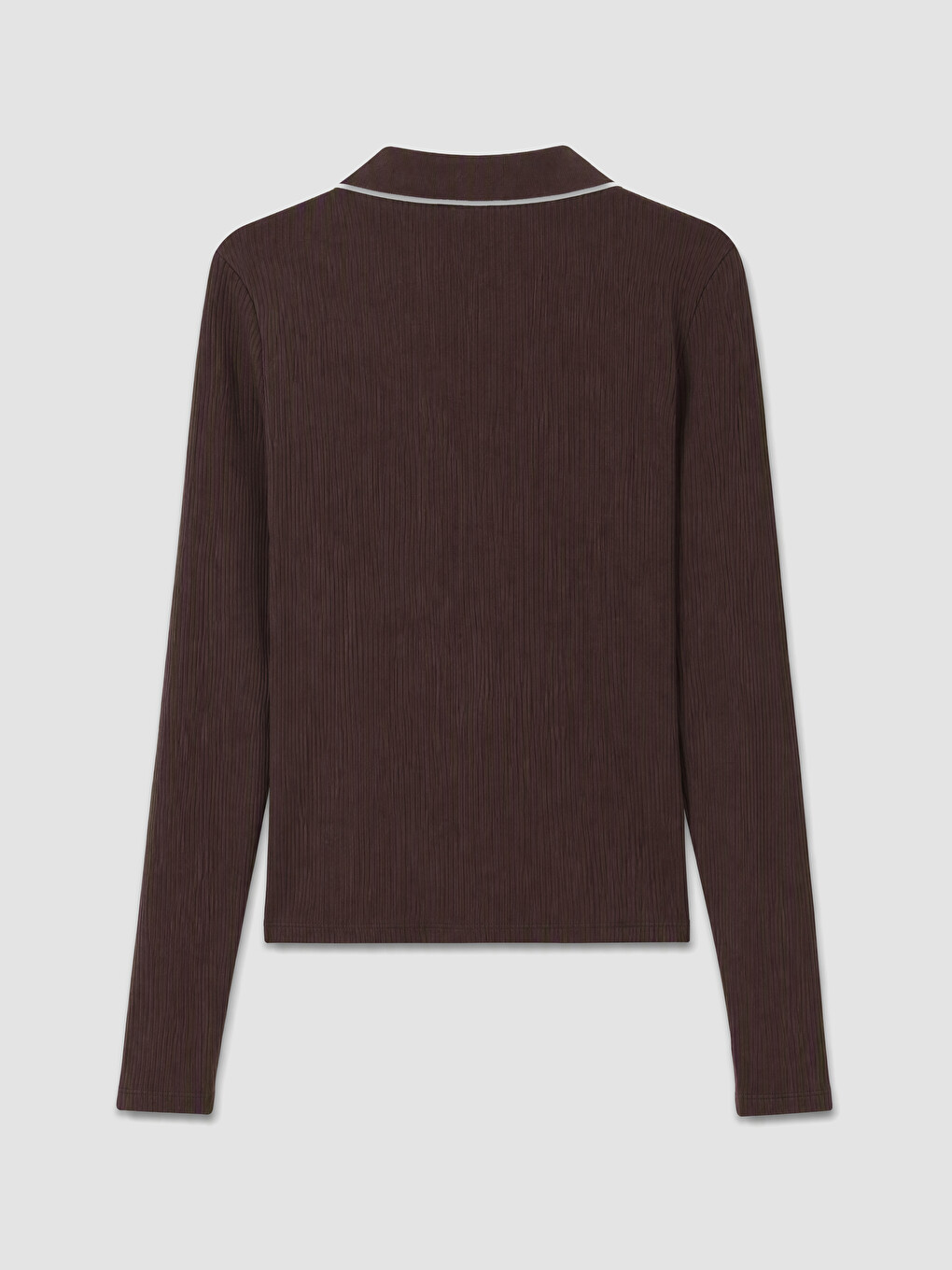 Kahverengi Polo Yaka Kadın Body-1