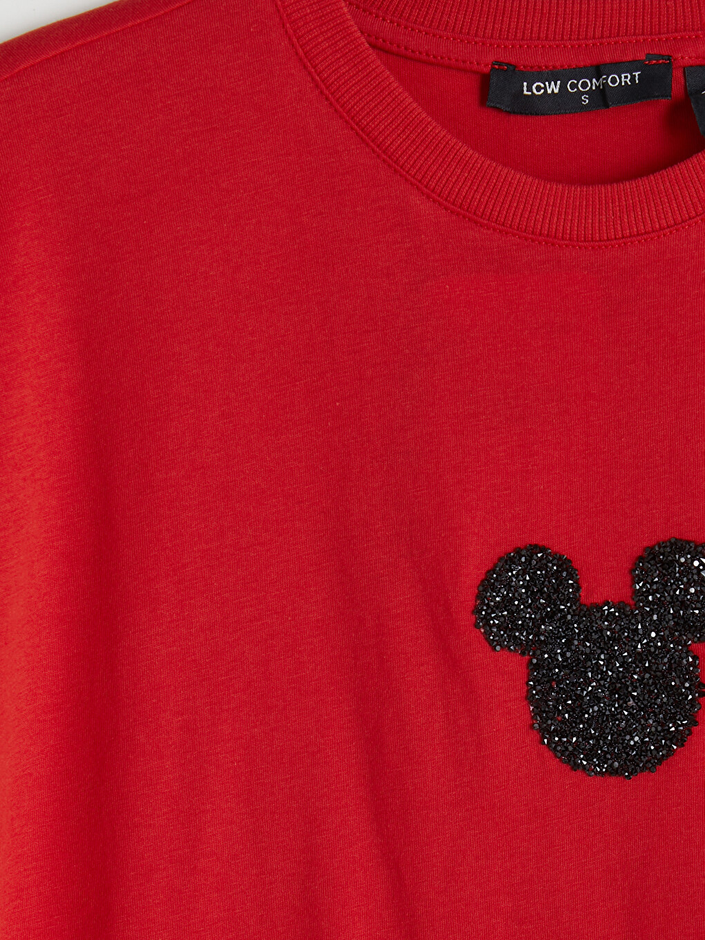 T-shirt Pambuku 100% Me Qëndisje Minnie Mouse Për Gra-6
