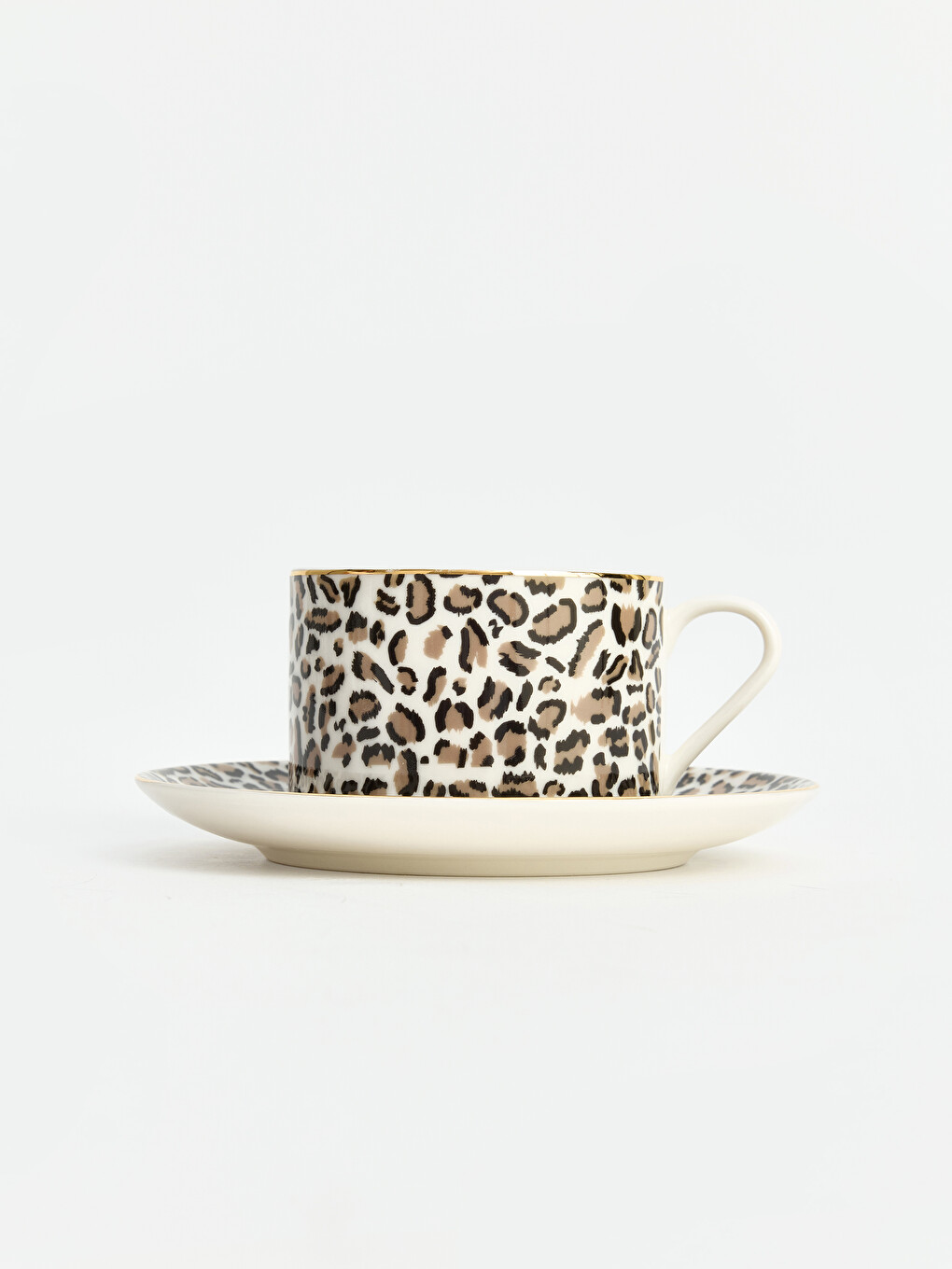 Karışık Leopar Desenli Çay Fincanı-2