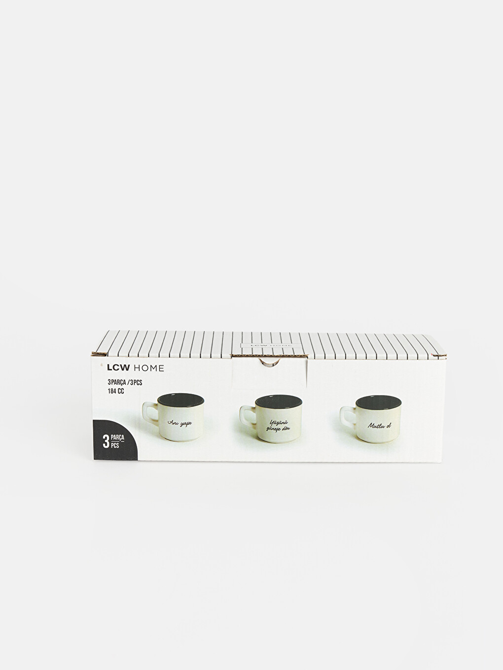 Printed Ceramic Mug 3-pack 184 Ml-1