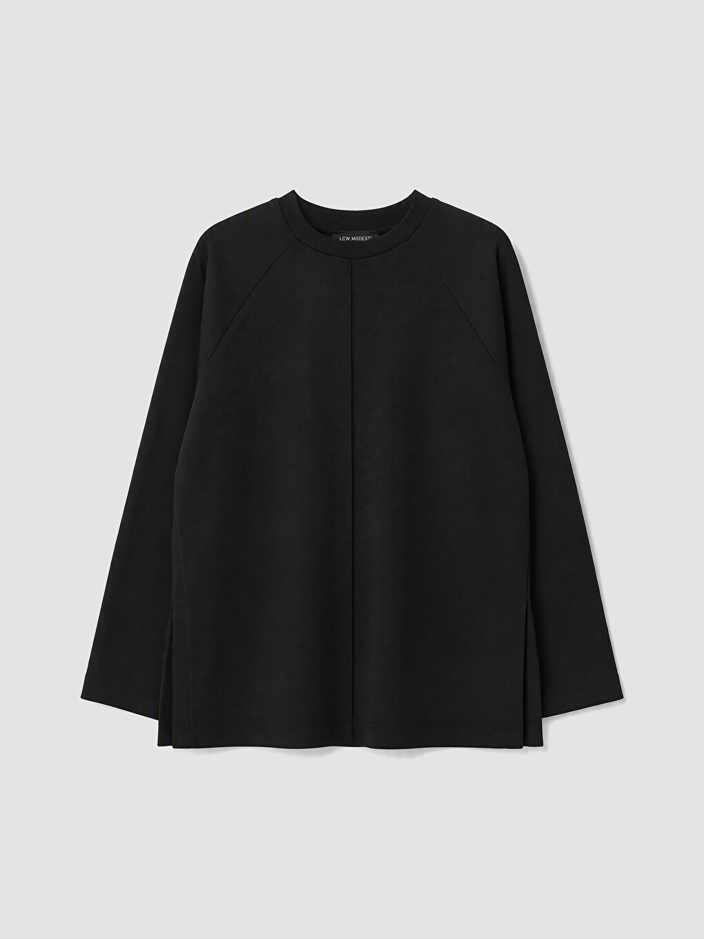 Siyah Soft Touch Oversize Kadın Sweatshirt Tunik