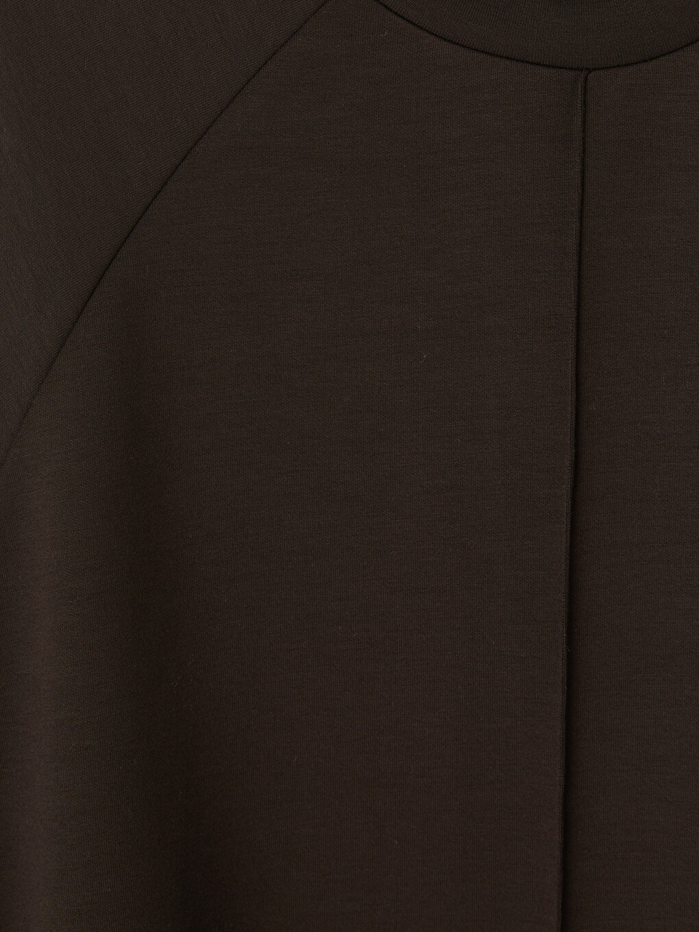 Kahverengi Soft Touch Oversize Kadın Sweatshirt Tunik-2