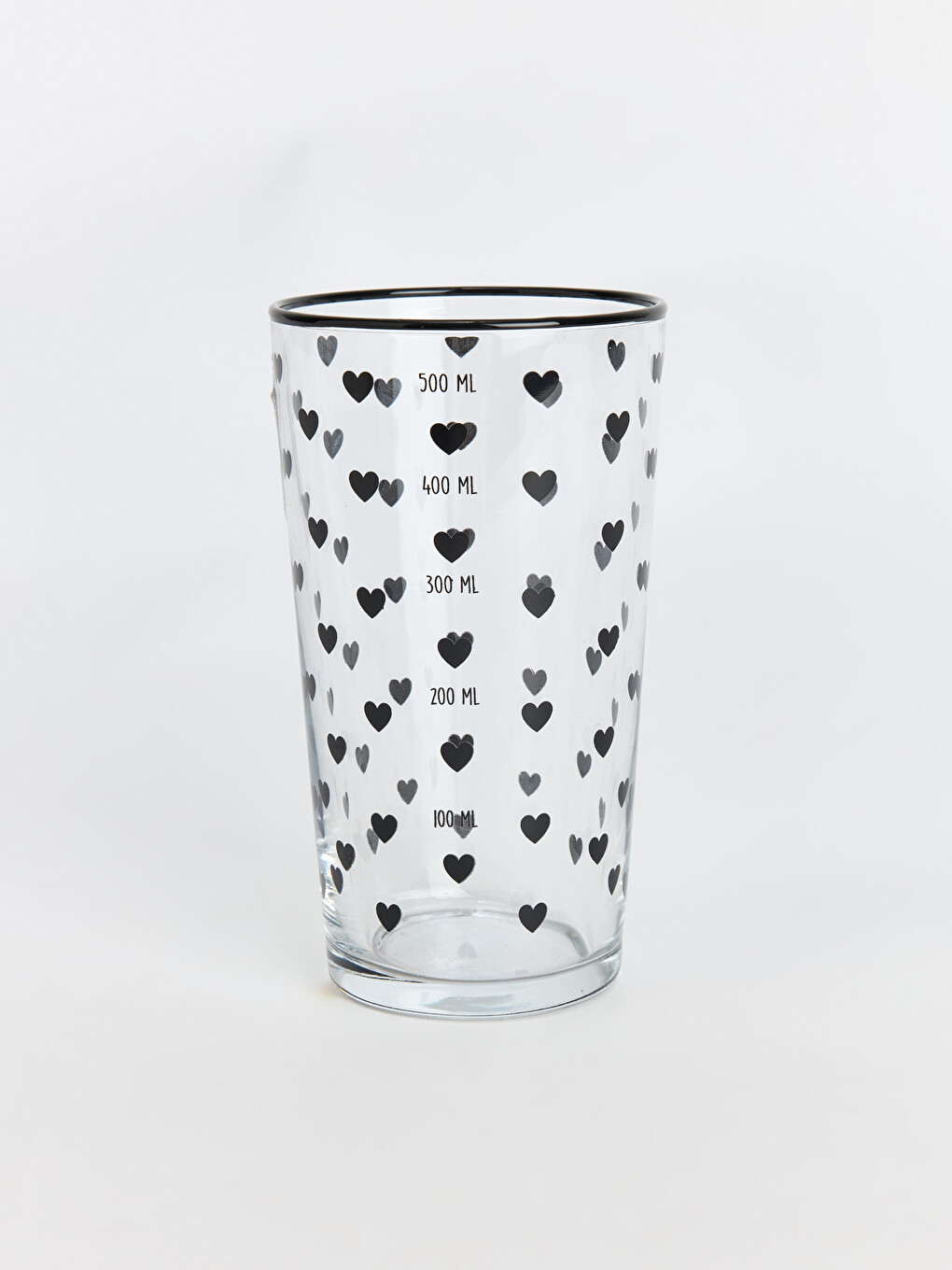 Heart Printed Glass 550 Ml