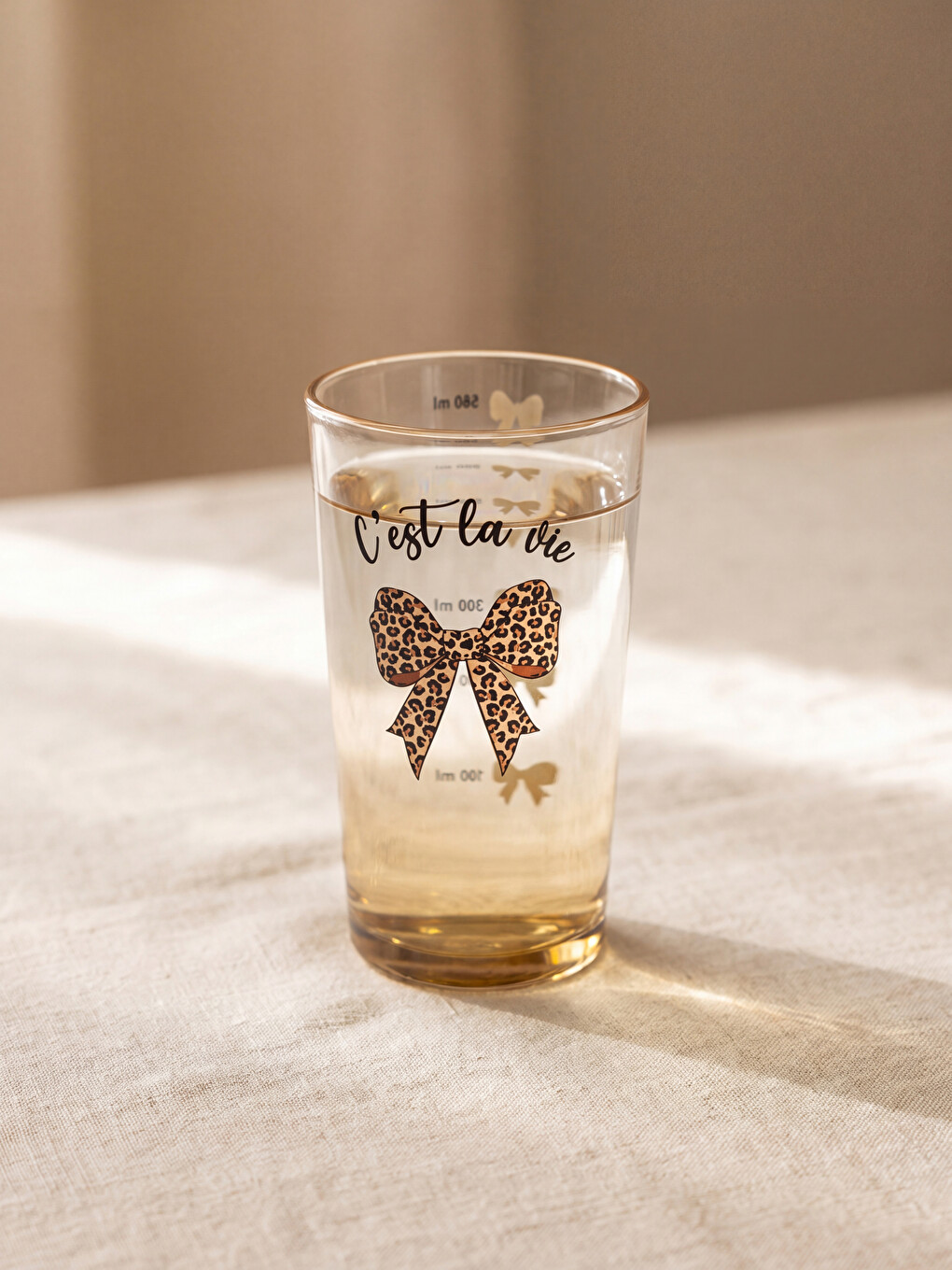 Bow Patterned Glass 550 Ml