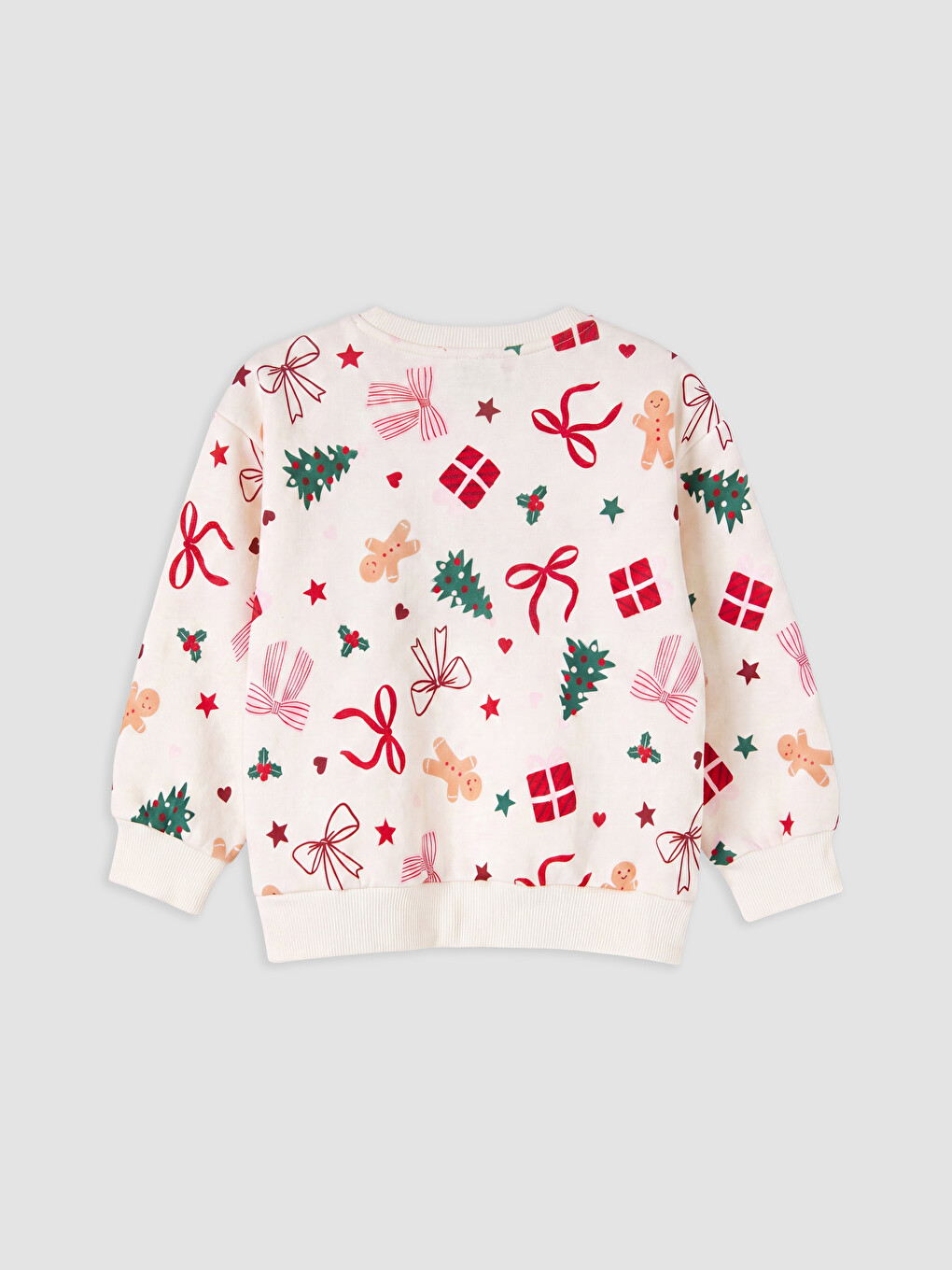Crew Neck Printed Girls' Sweatshirt-1