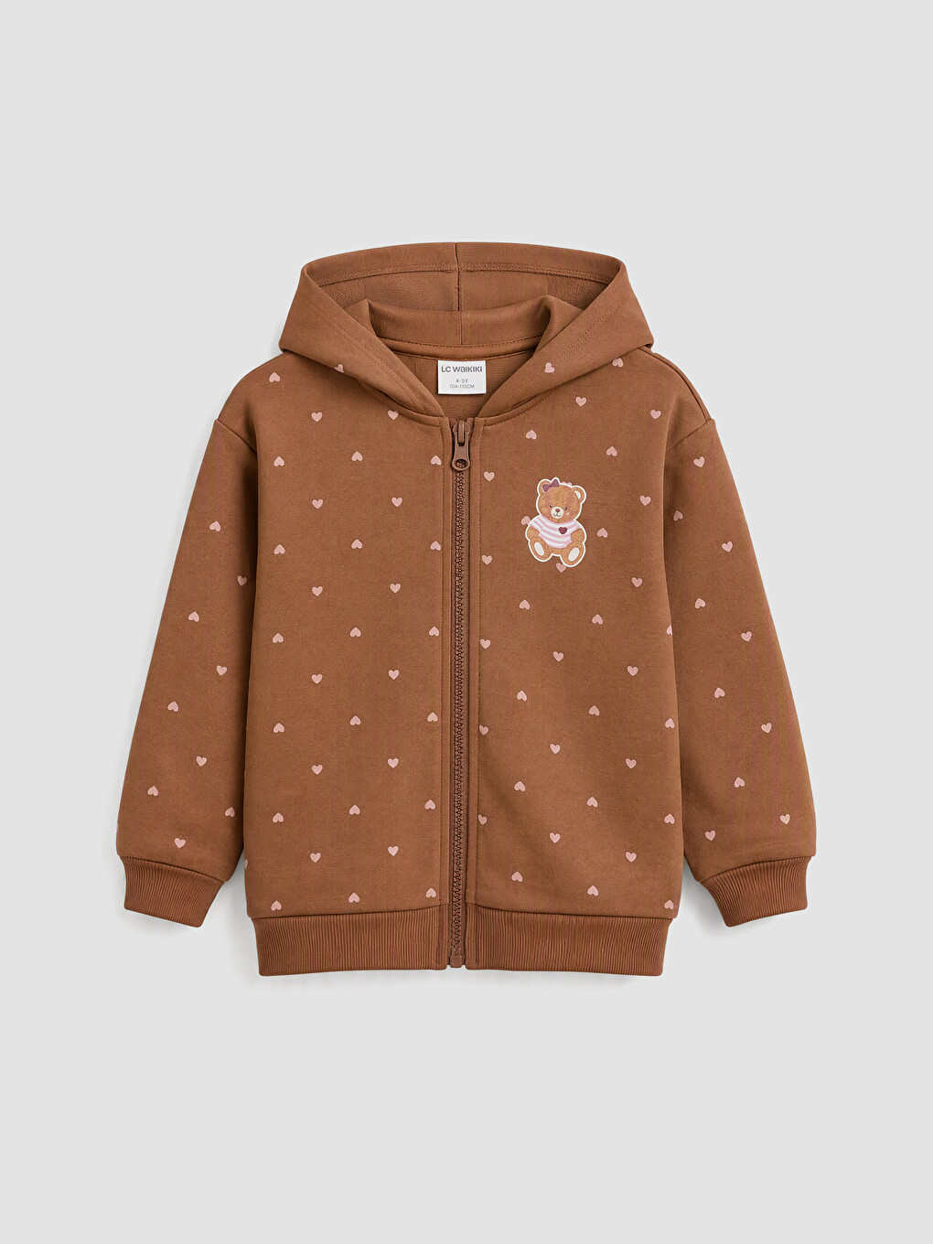 Hooded Girls' Zip-up Sweatshirt
