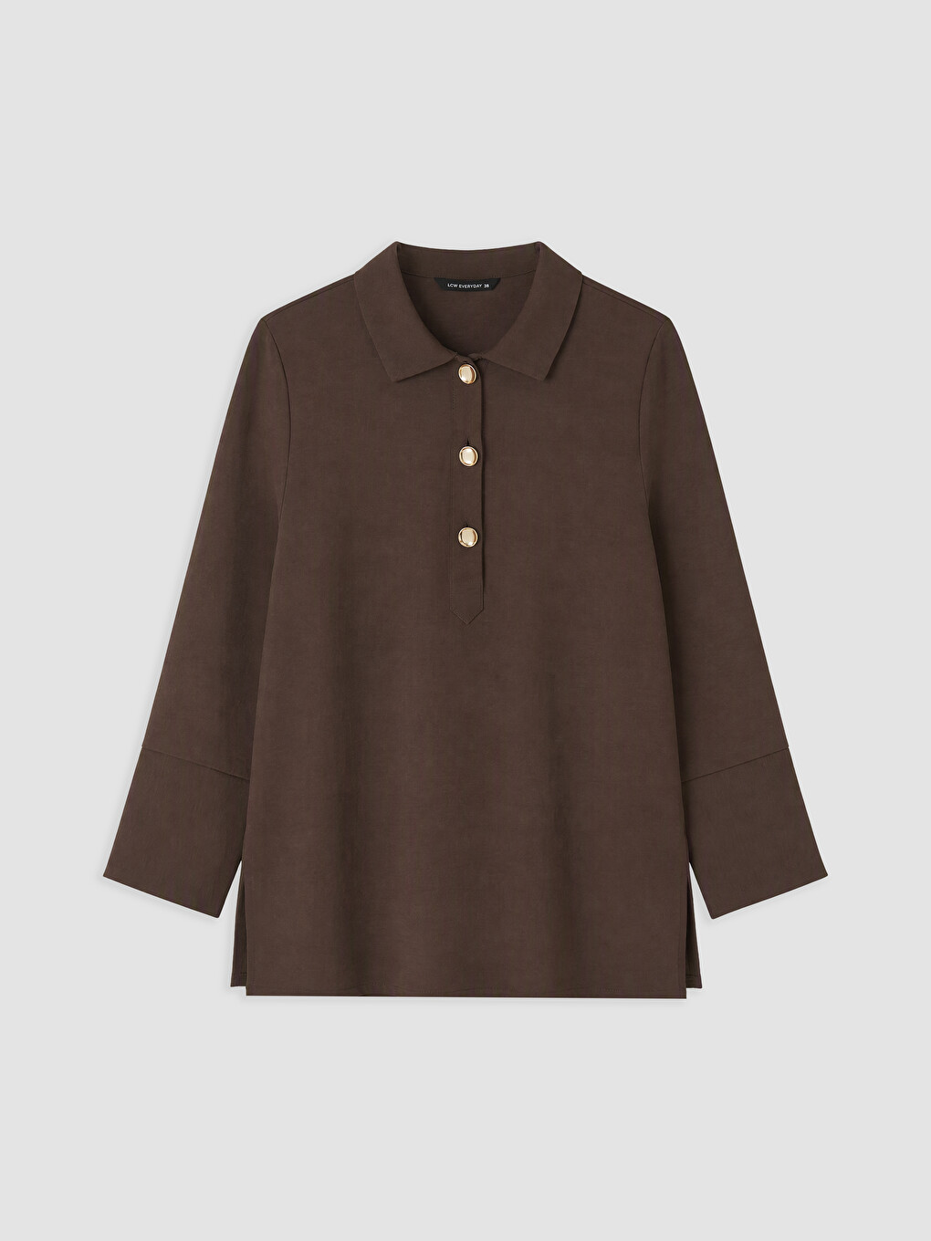 Shirt Collar Oversize Women's Tunic-4