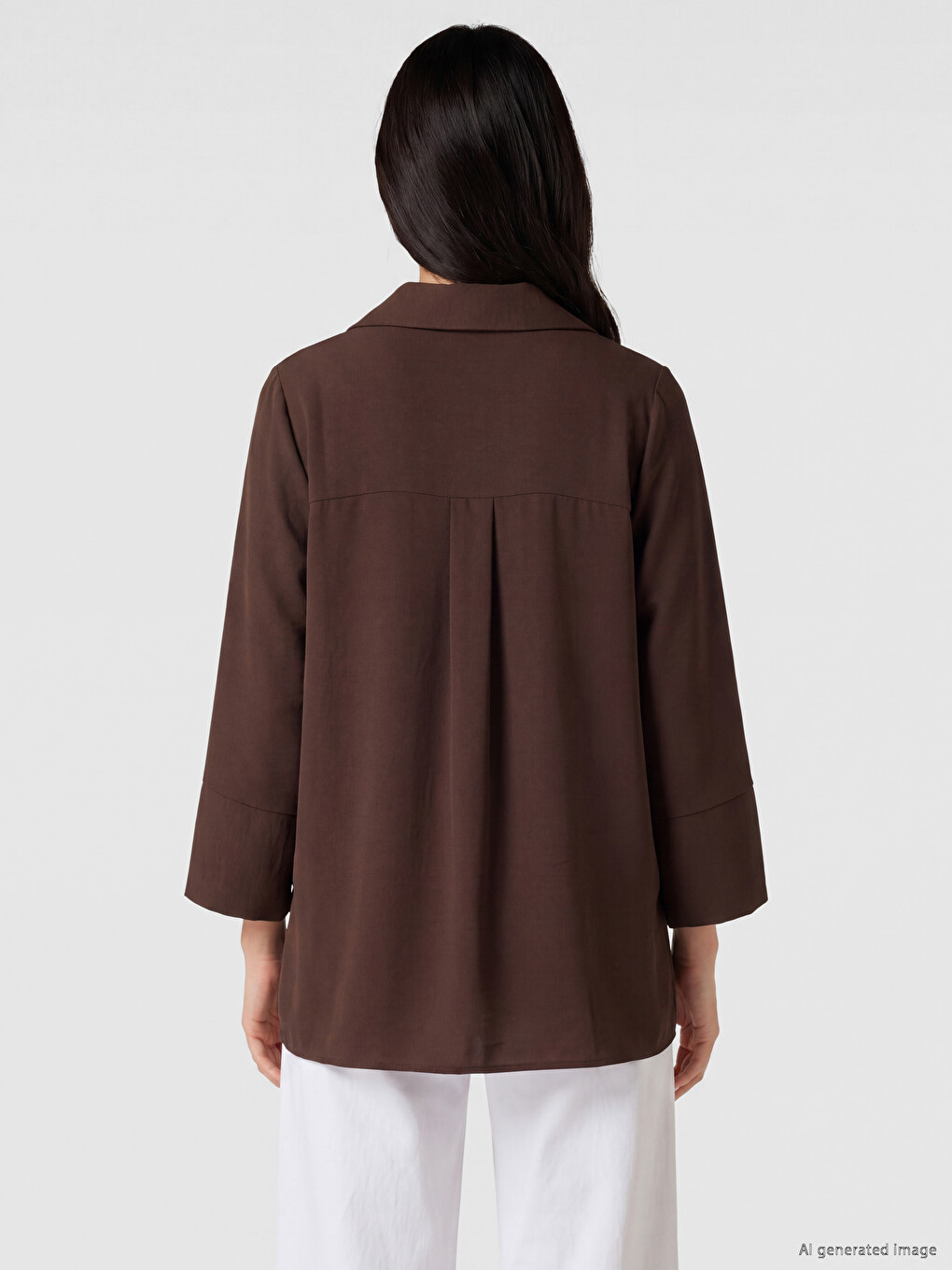 Shirt Collar Oversize Women's Tunic-3