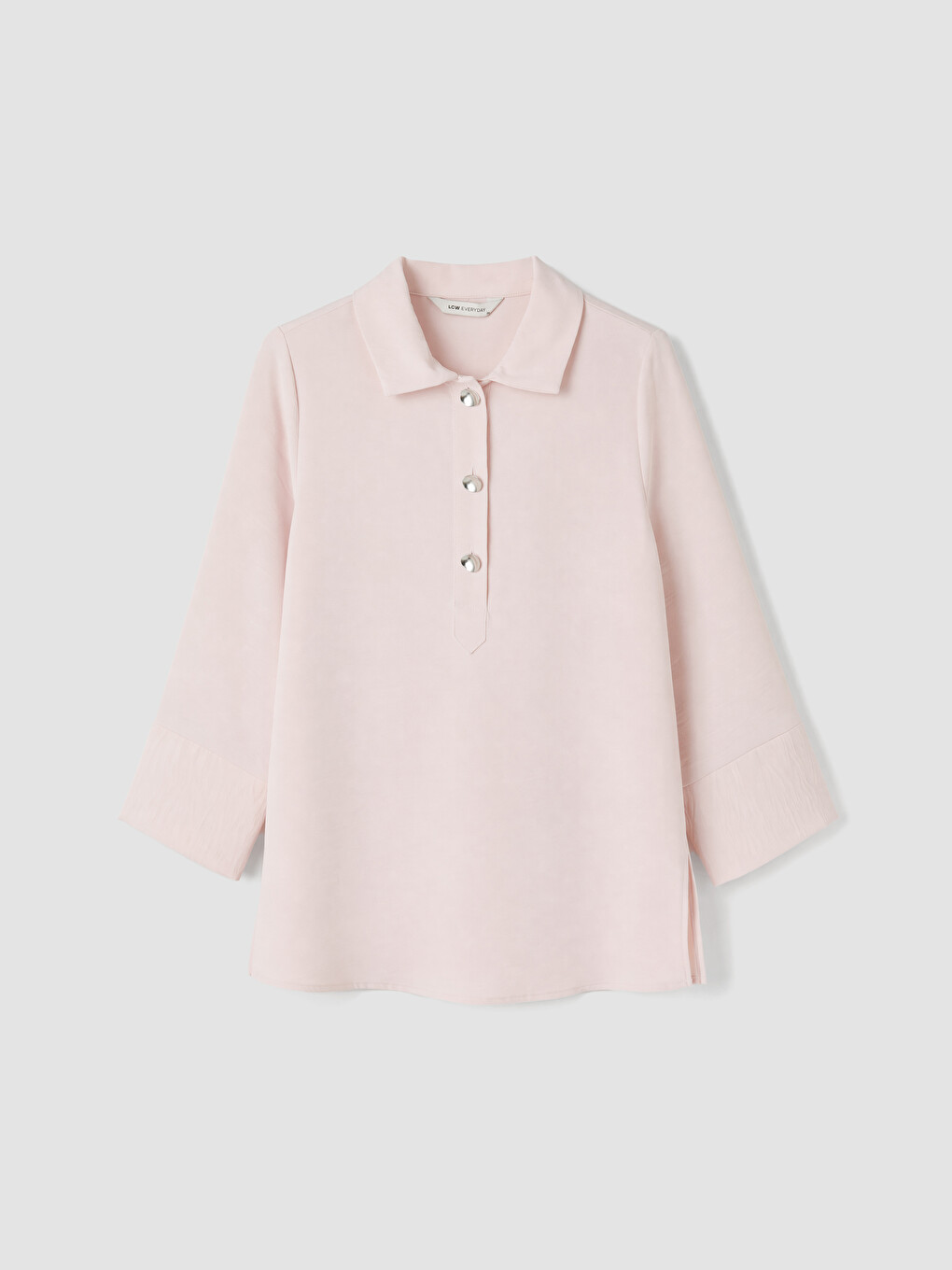 Pembe Oversize Kadın Gömlek Tunik