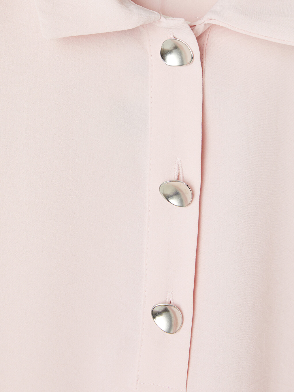 Pembe Oversize Kadın Gömlek Tunik-1