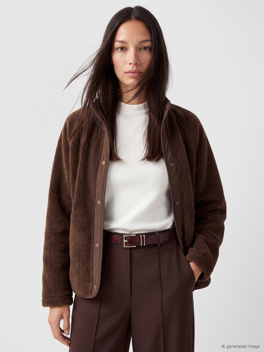 Woman Brown Cardigan