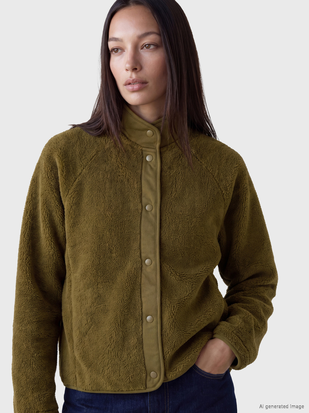 Woman Green Cardigan