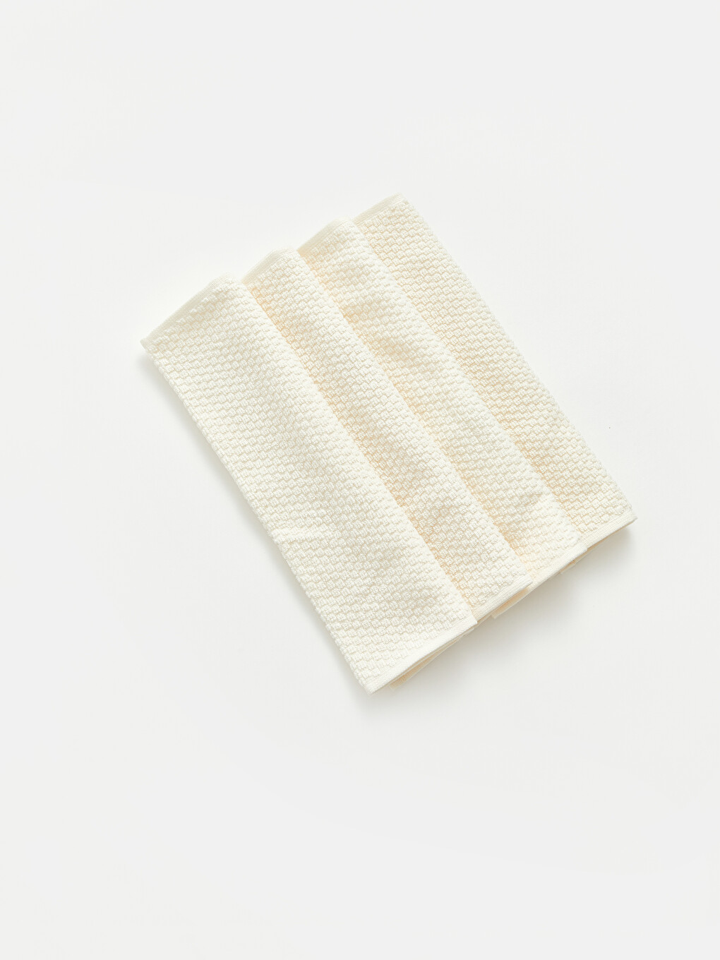 Ekru Pamuklu El Havlusu Seti 4'lü 30x30 Cm-5