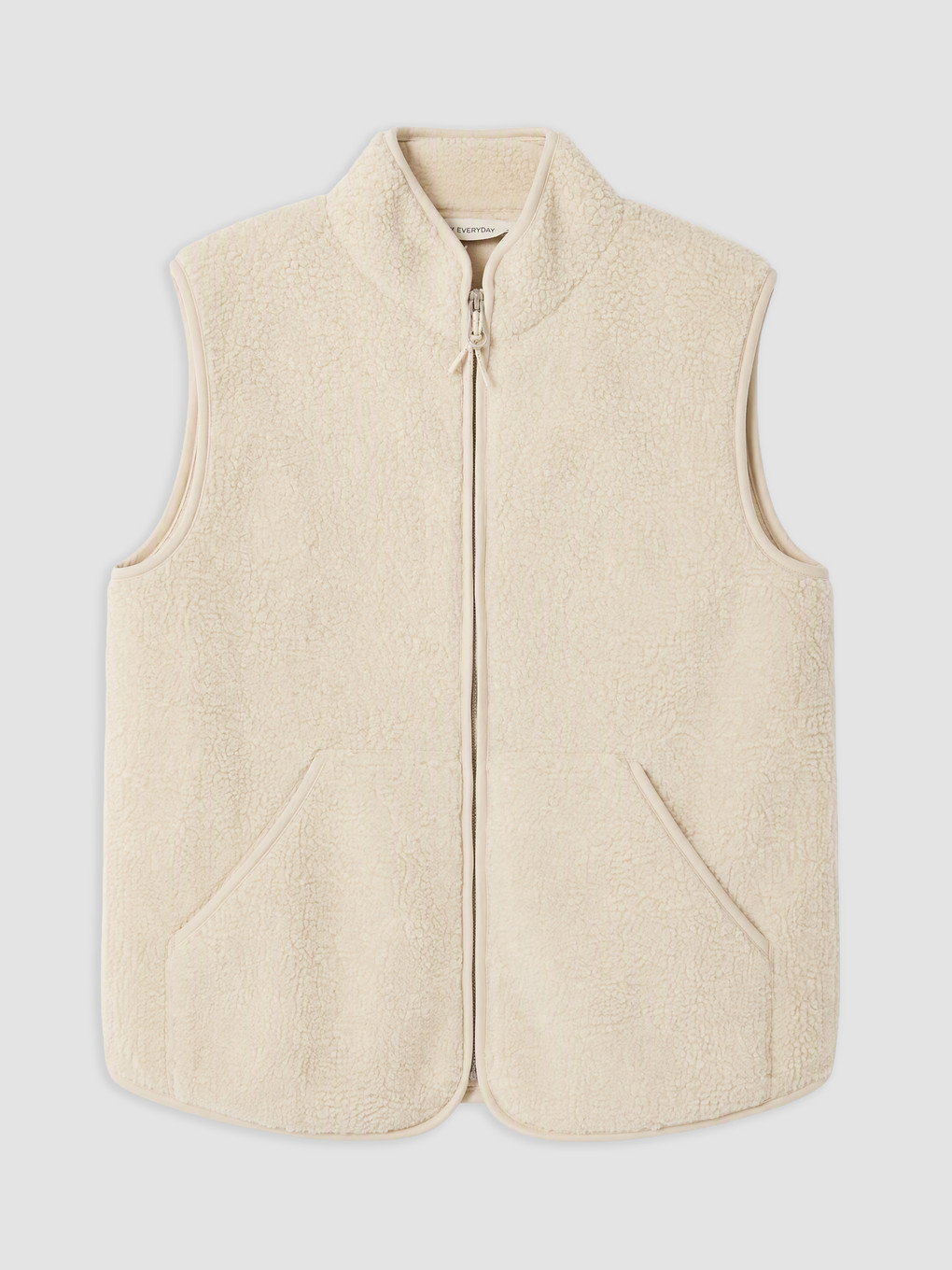Mock Neck Women's Plush Gilet-4
