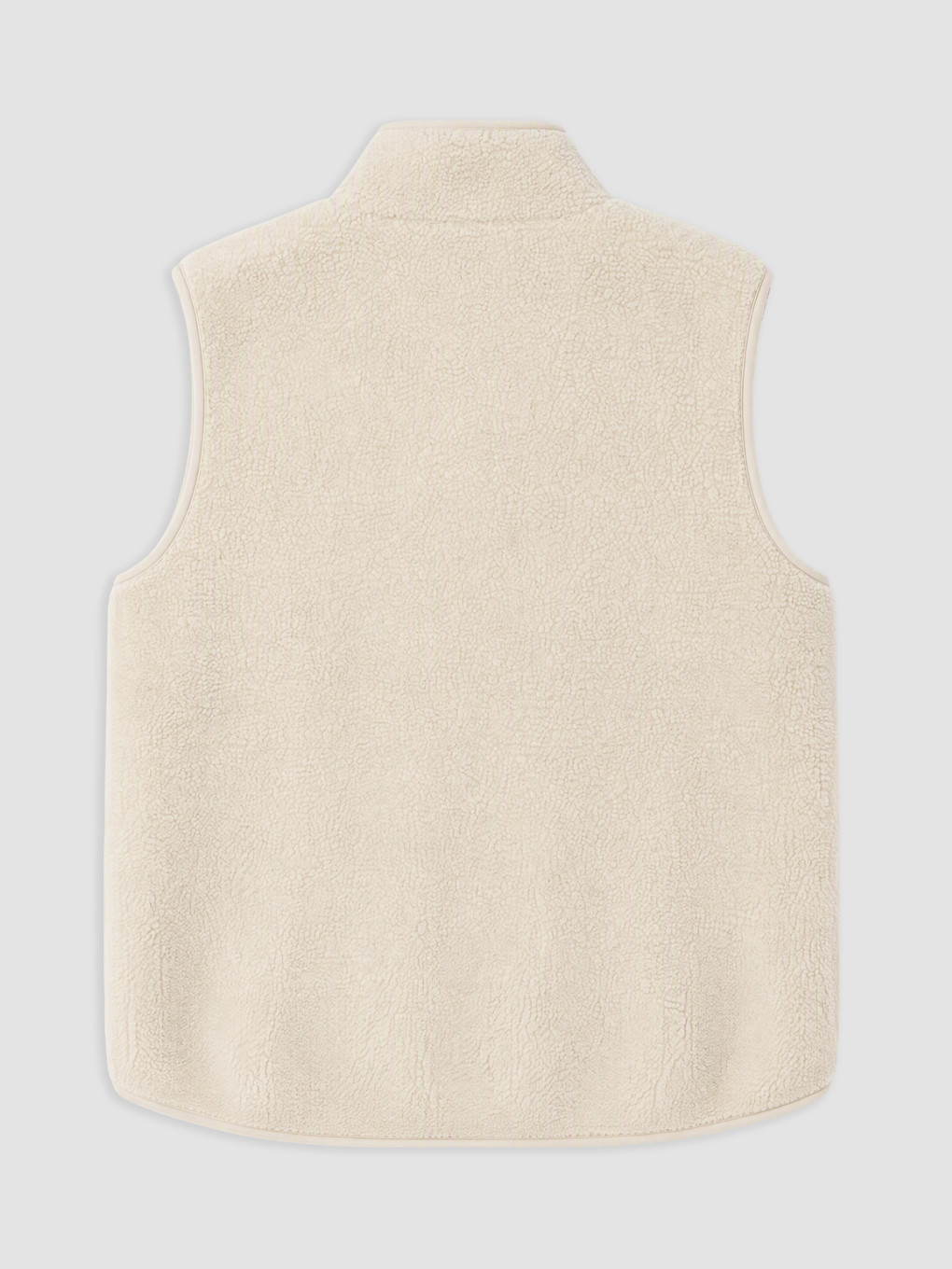 Mock Neck Women's Plush Gilet-5