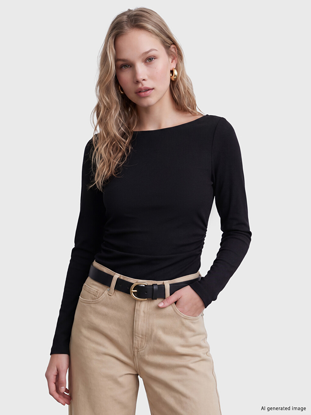 Slash Neck Ruched Women's Body