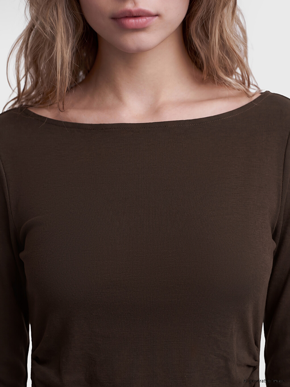 Slash Neck Ruched Women's Body-2