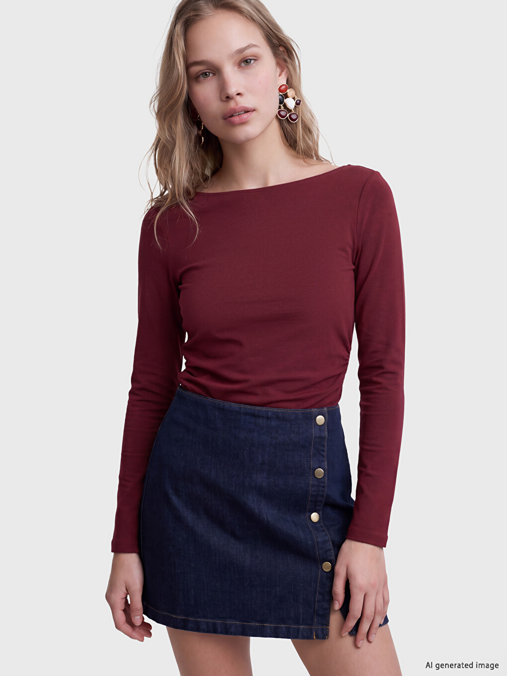Slash Neck Ruched Women's Body