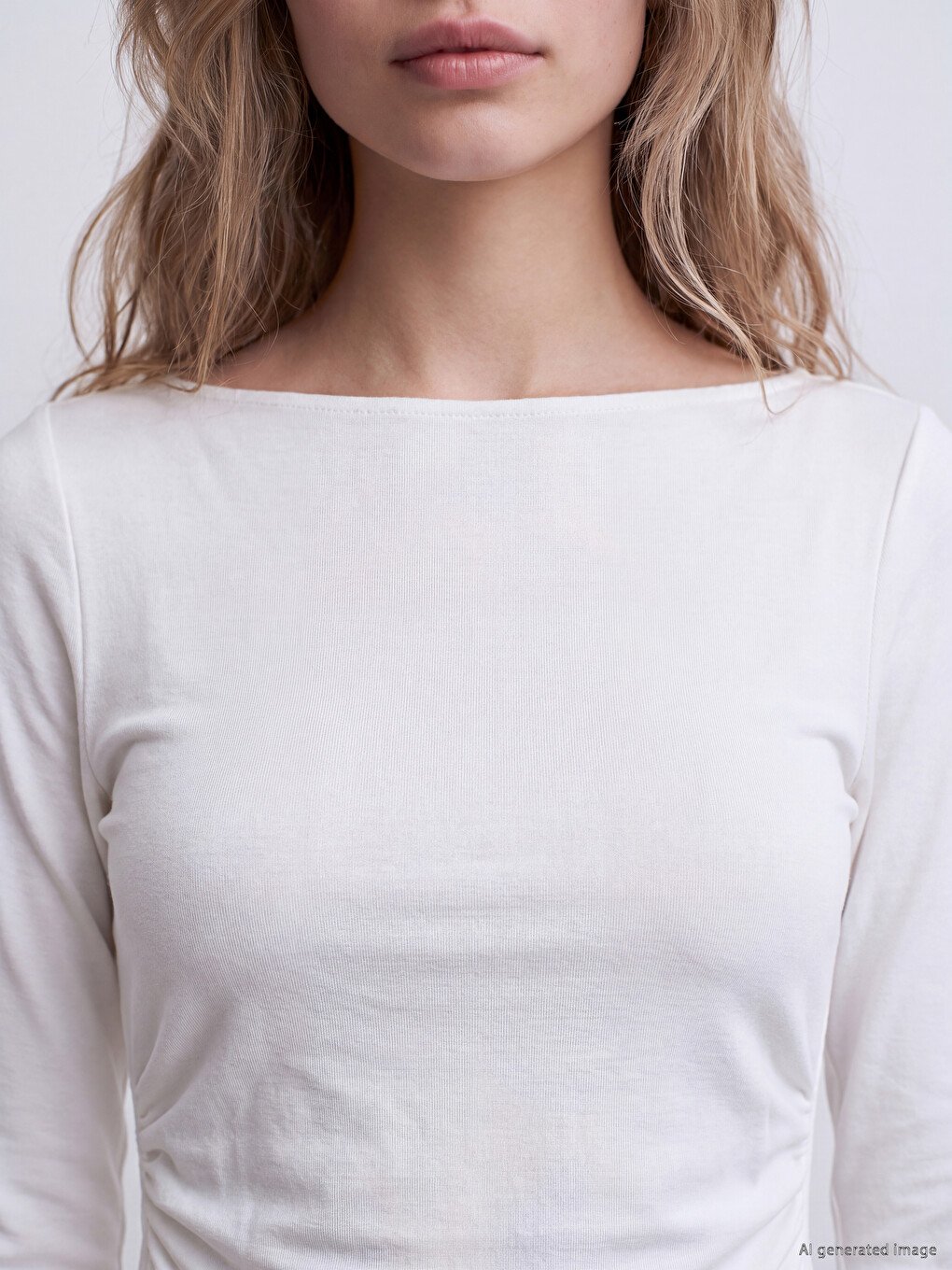 Slash Neck Ruched Women's Body-2