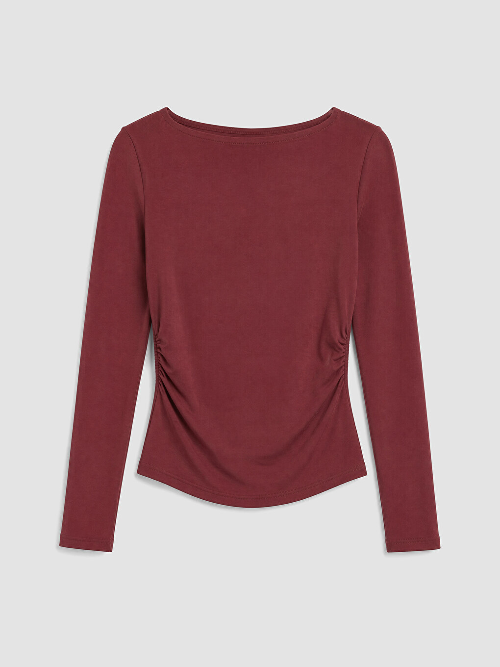 Slash Neck Ruched Women's Body-4