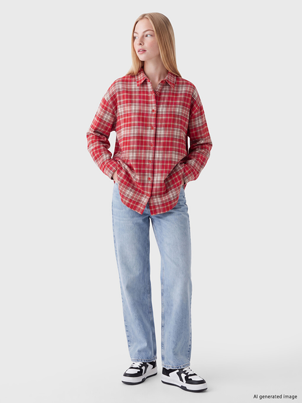 Plaid Oversize Women's Lumberjack Shirt-1