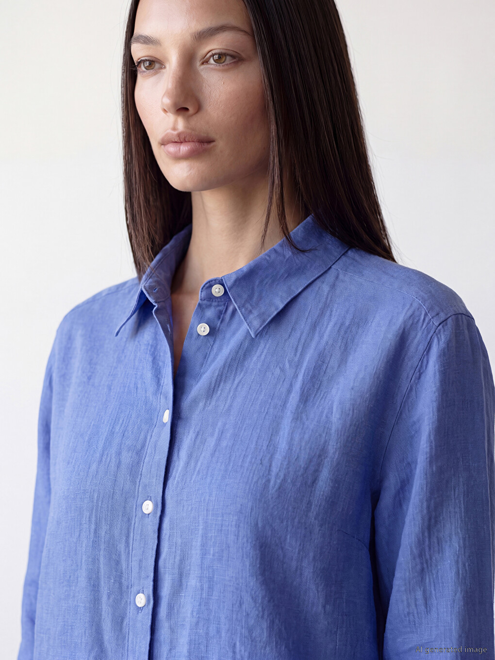 Woman Blue Shirt-2