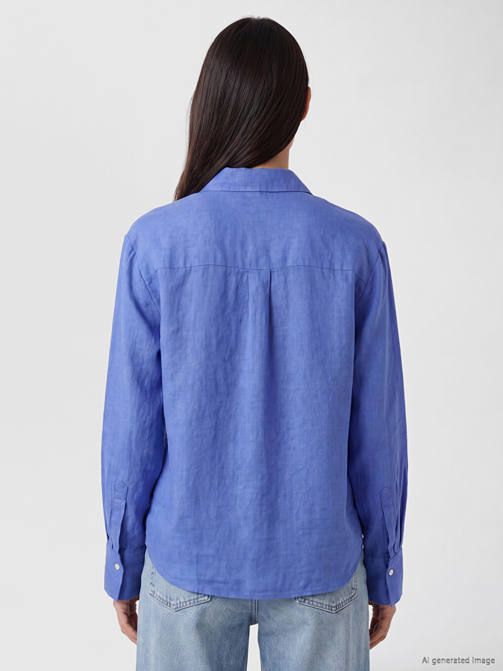 Woman Blue Shirt-3