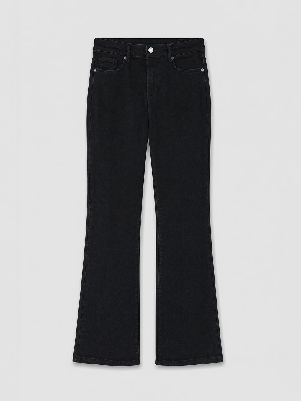 Siyah Flare Kadın Jean Pantolon