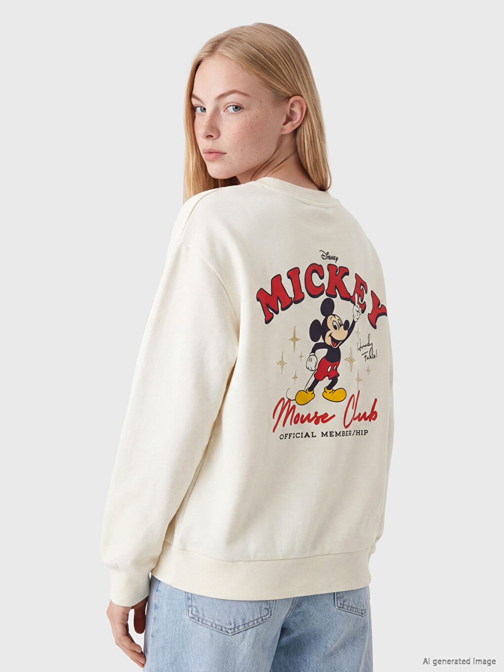 Mickey Mouse Printana Dukserica Za Žene, Debela