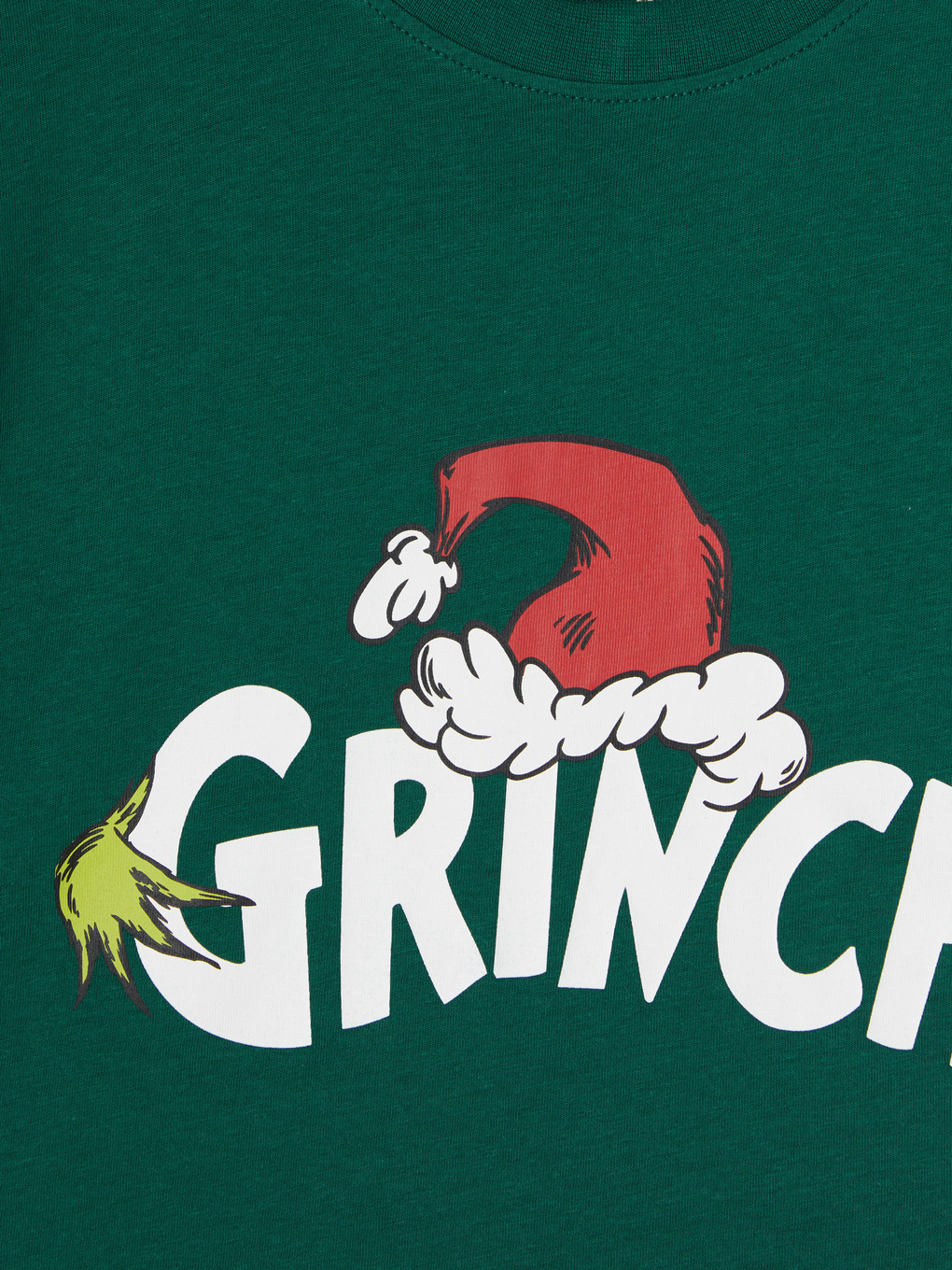 Дөңгелек Жағалы Grinch Принтті Әйелдерге Арналған Футболка-5