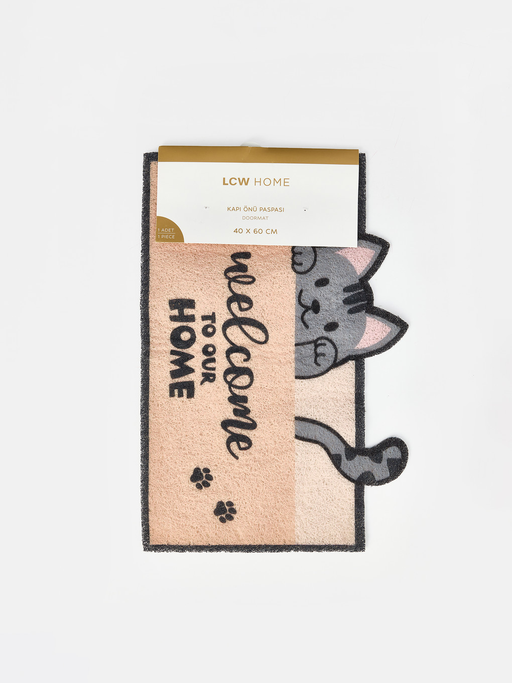 Cat Figured Door Front Mat 40x60 Cm-1