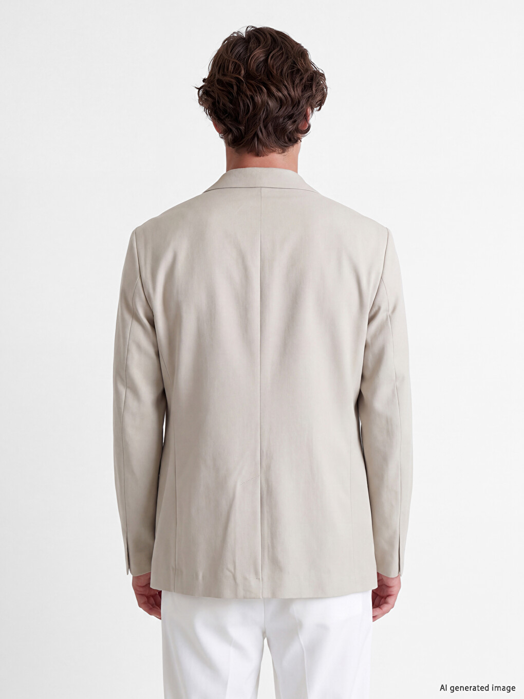 Bej Regular Fit Erkek Blazer Ceket-4