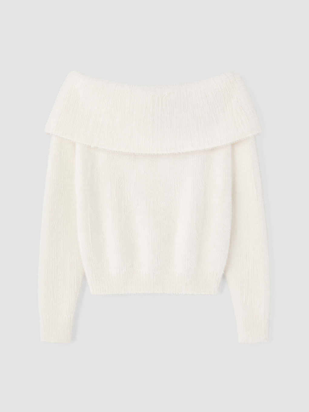 Pullover Mit Schulterfreiem Ausschnitt Damen Strickpullover-6