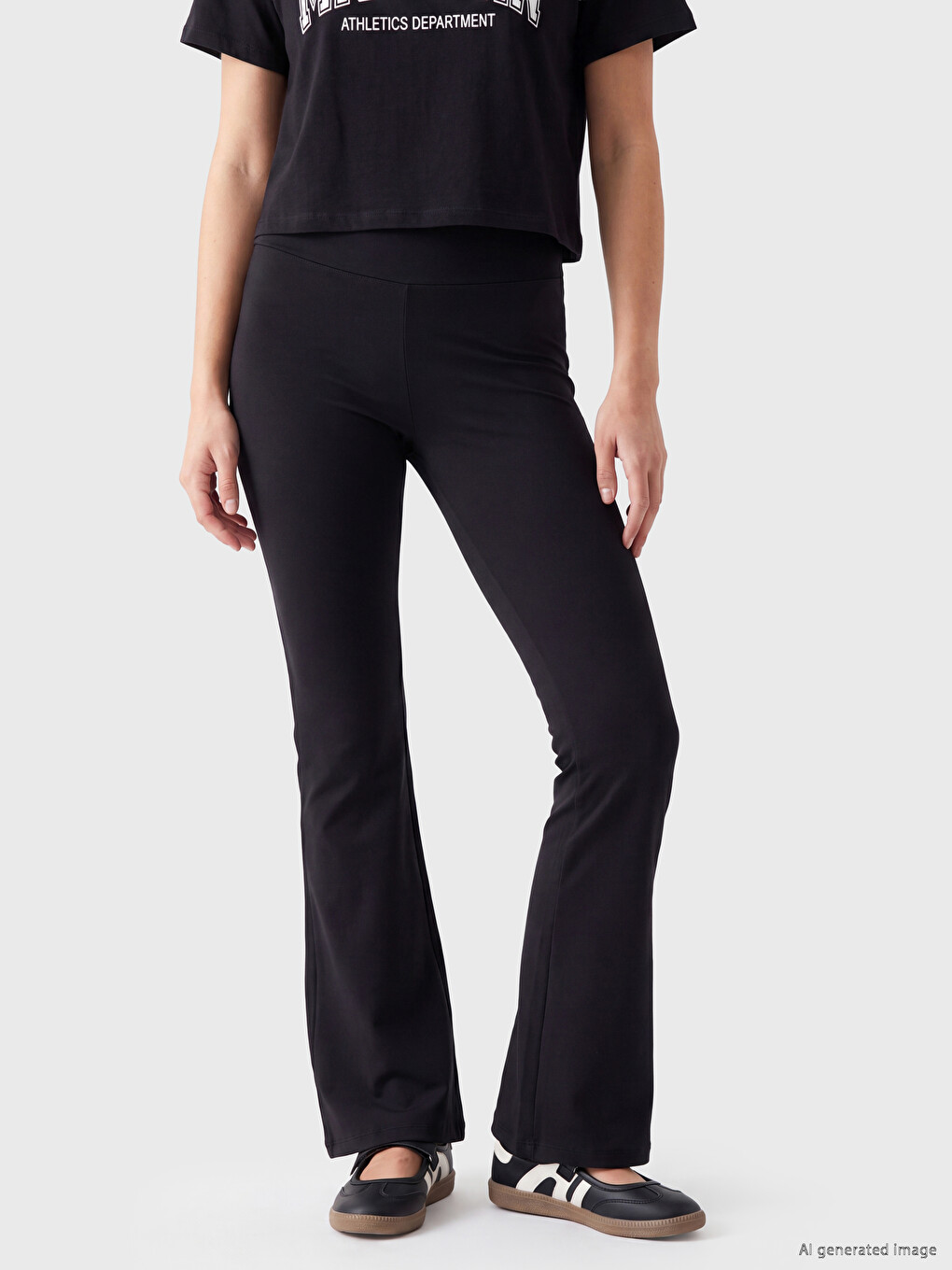 Woman Black Leggings-1