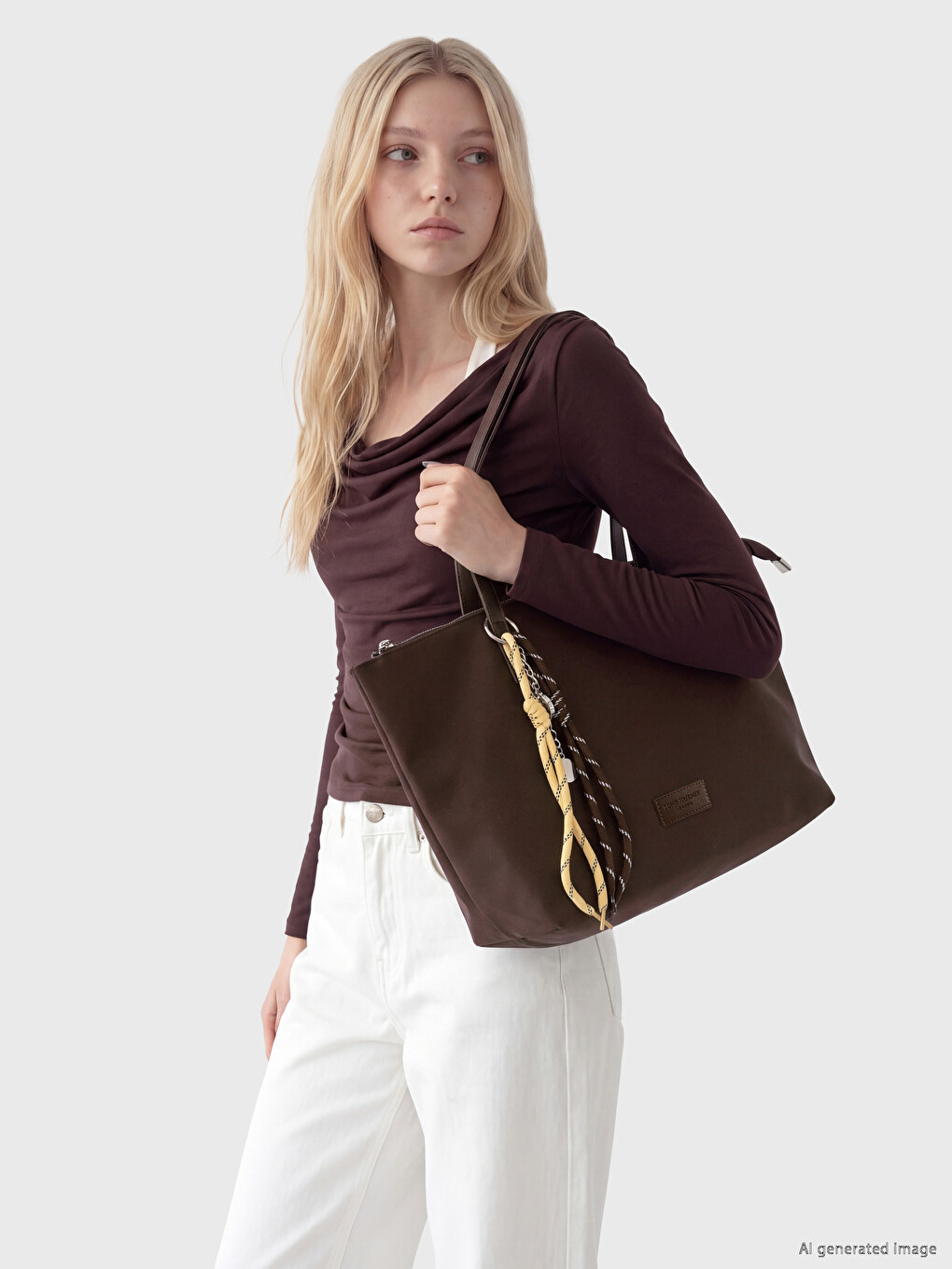 Woman Brown Shoulder Bag-1