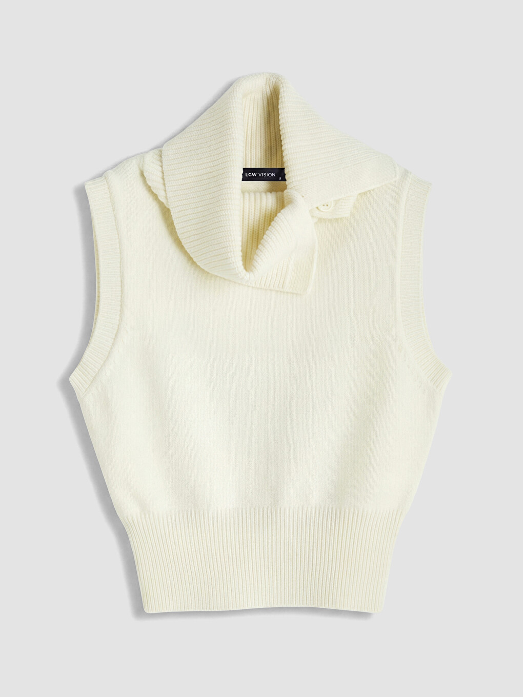 Turtleneck Women's Knitwear Sweater Vest-4