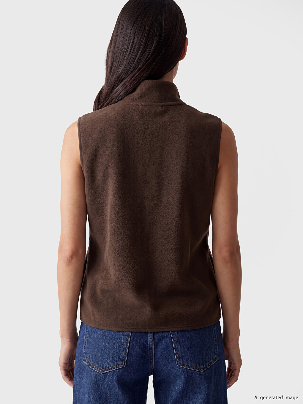 Mock Neck Women's Polar Gilet-3