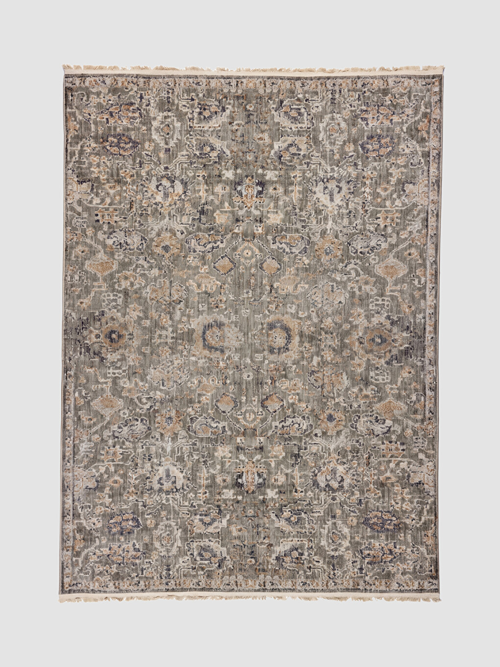 Karışık Püsküllü Desenli Halı 160x230 Cm-1