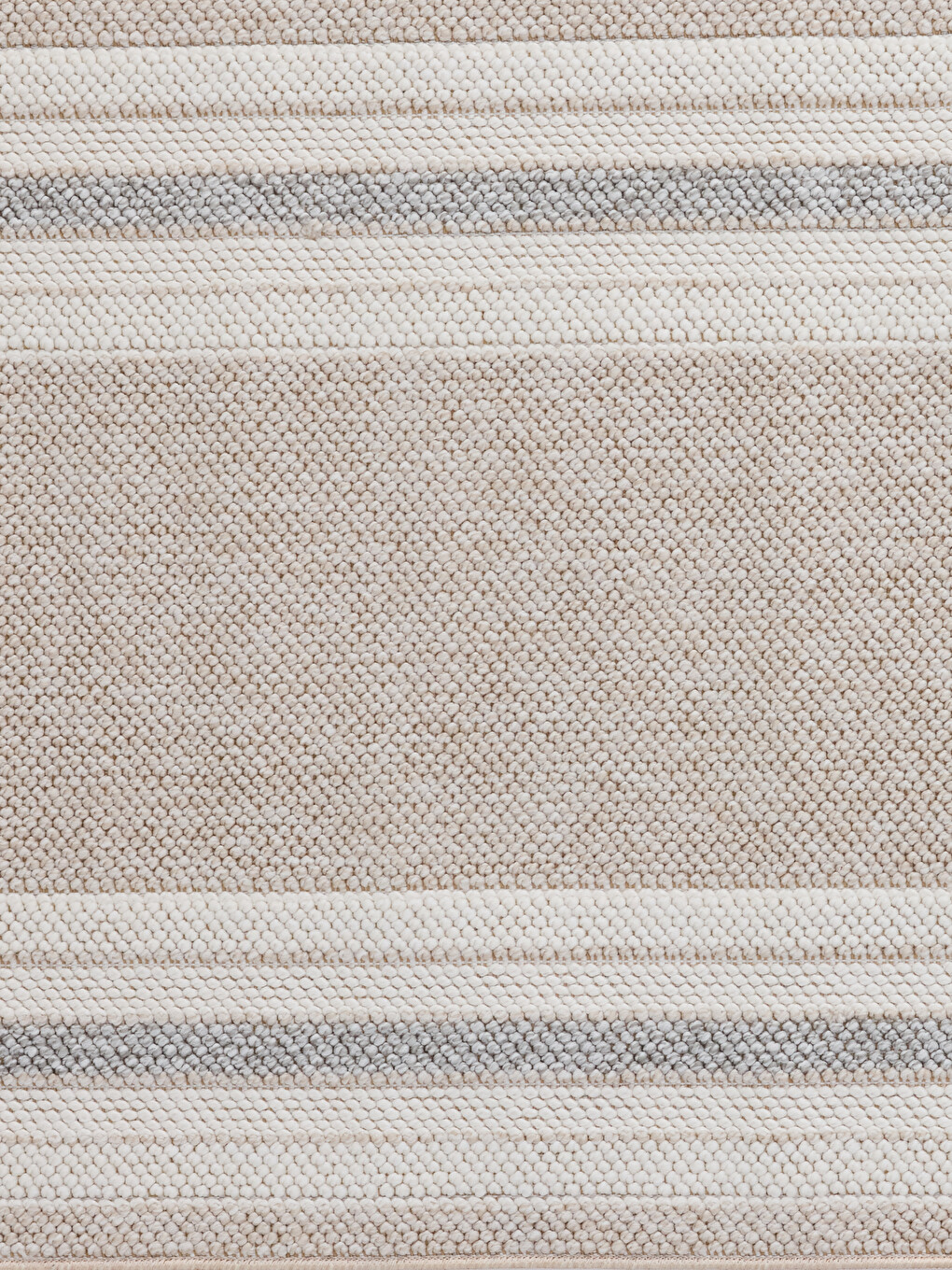 Karışık Çizgili Desenli Püskül Detaylı Halı 80x150 Cm-2
