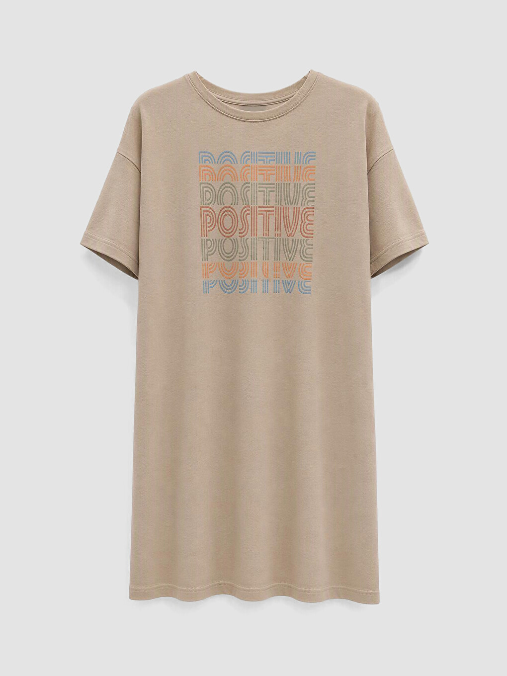 Crew Neck Printed Women's Nightdress