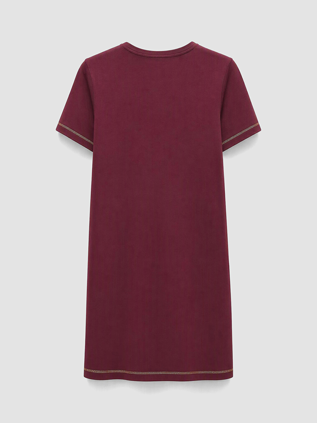 Crew Neck Embroidered Women's Nightdress-1