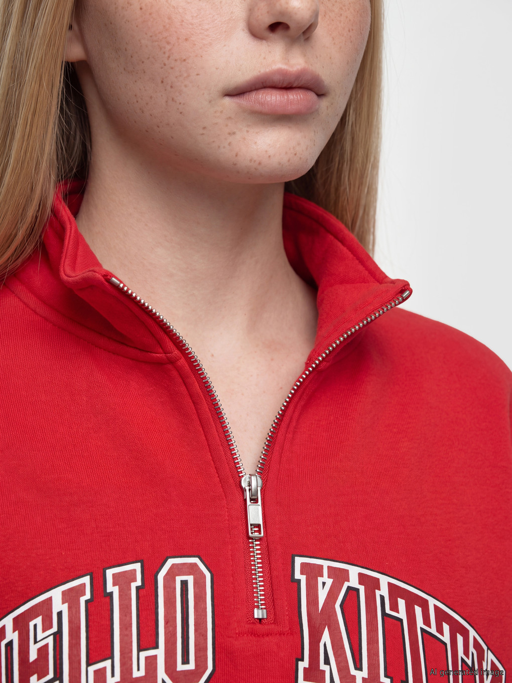 Woman Red Sweatshirt-2