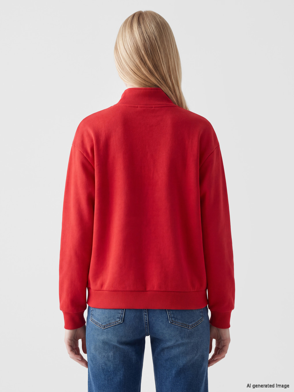 Woman Red Sweatshirt-3
