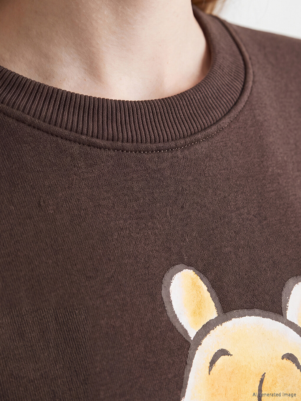 Winnie The Pooh Printed Women's Thick Sweatshirt-2