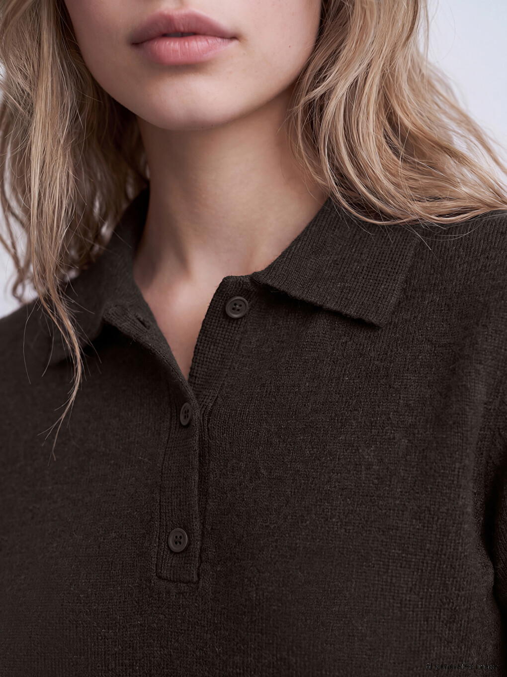 Polo Collar Women's Knitwear Sweater-2