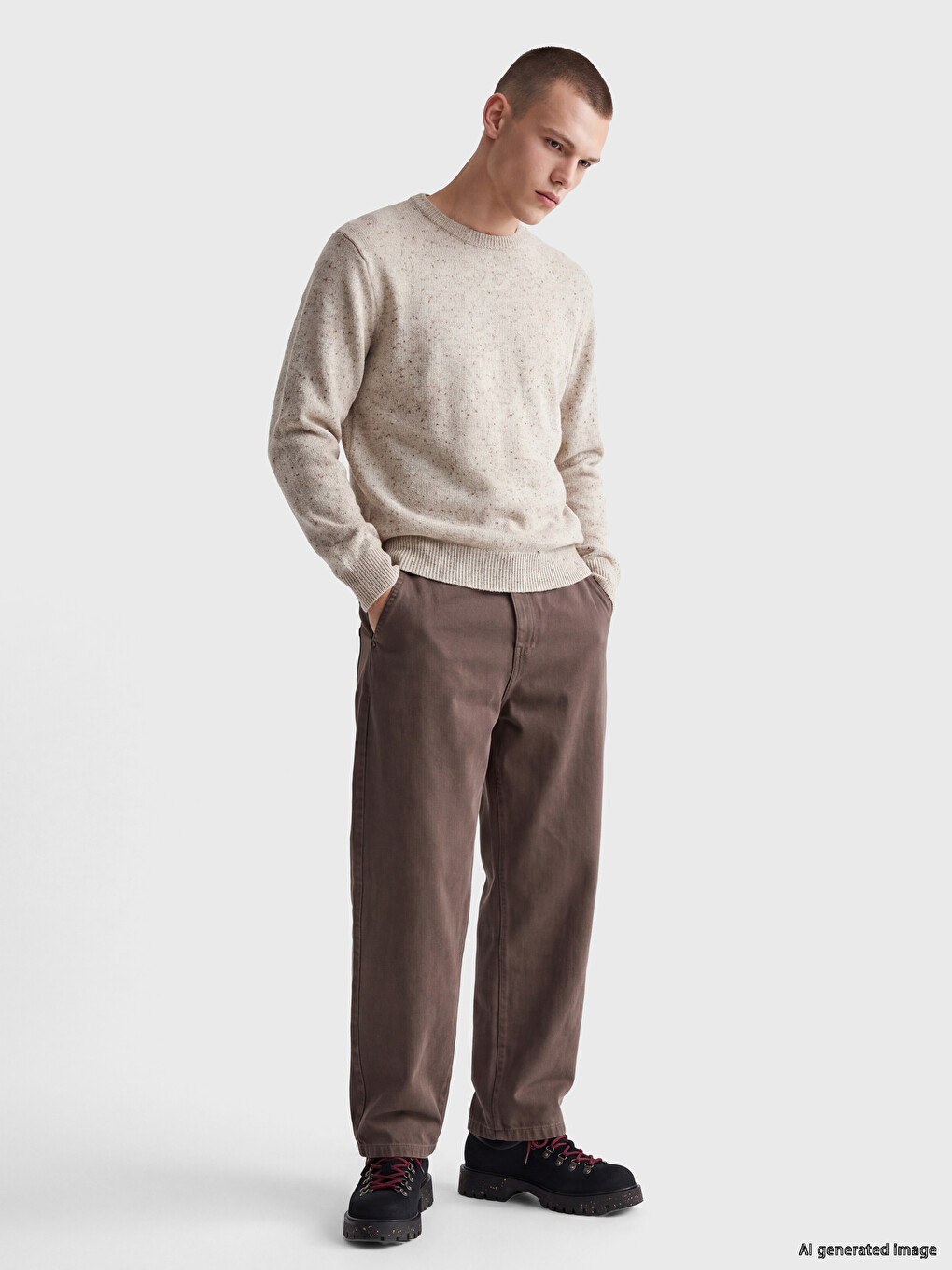 Crew Neck Men's Knitwear Sweater-1