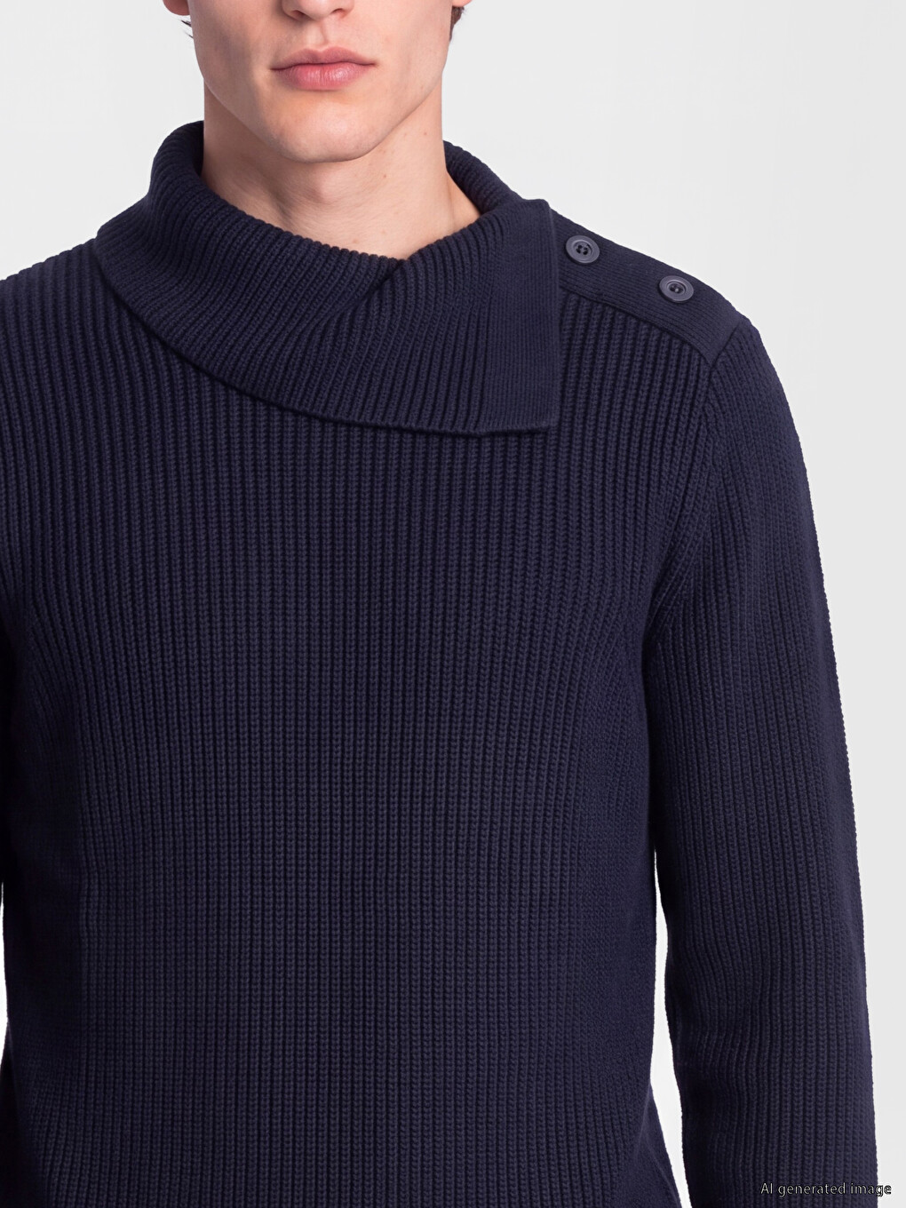Mock Neck Men's Knitwear Sweater-2